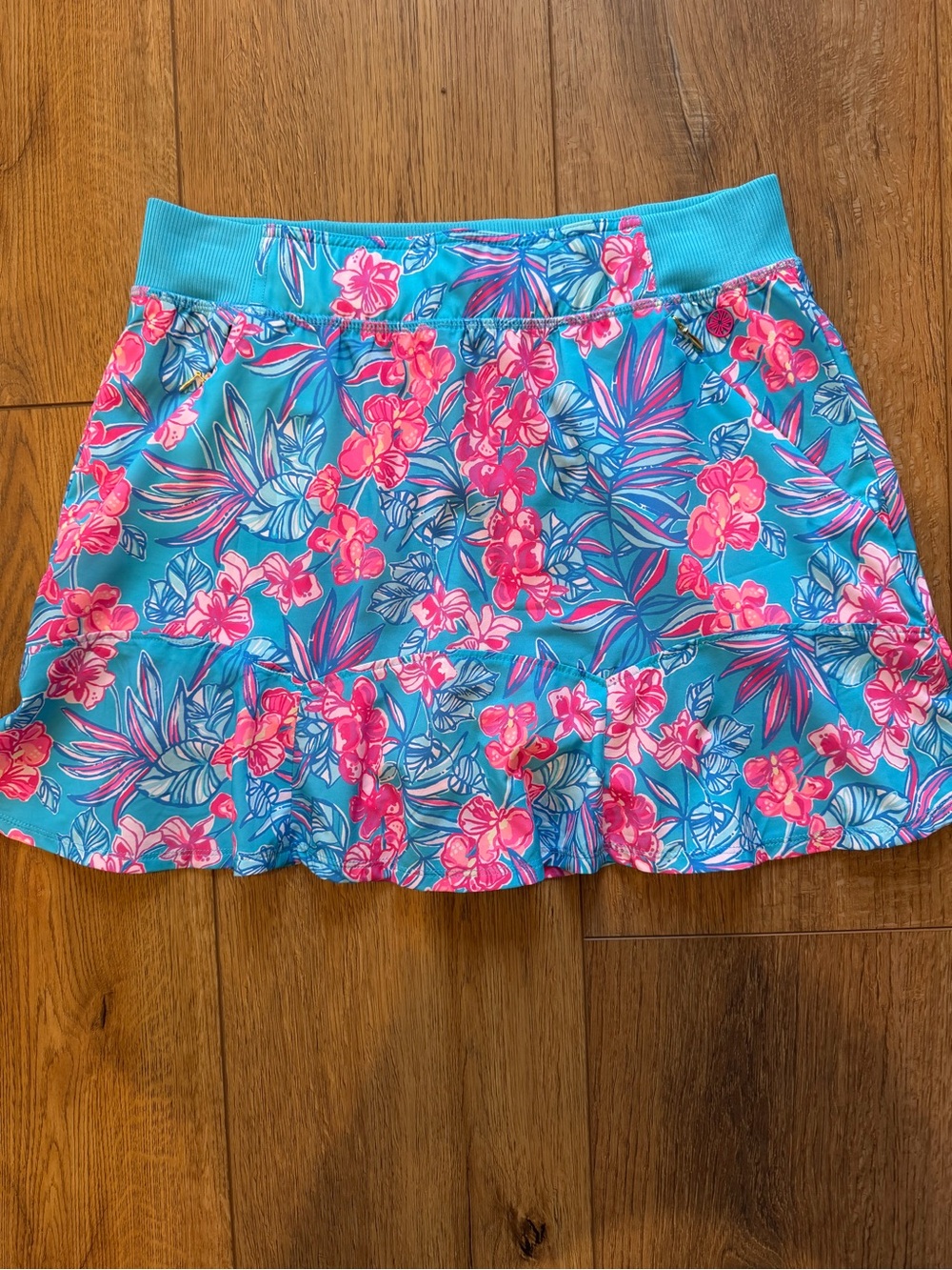 Lilly Pulitzer Luxletic Fara Skort Cumulus Blue Orchid Oasis / medium